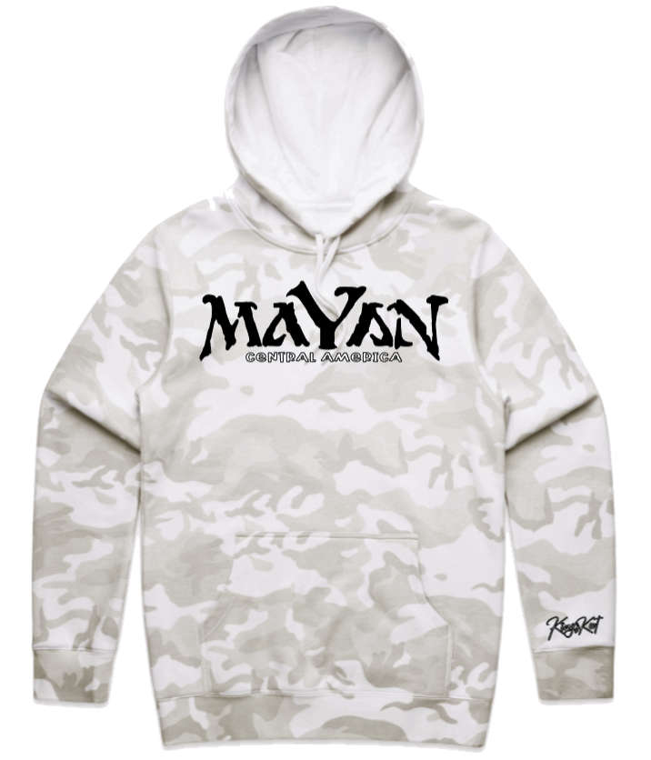 mayan/central america (white camo) front print only